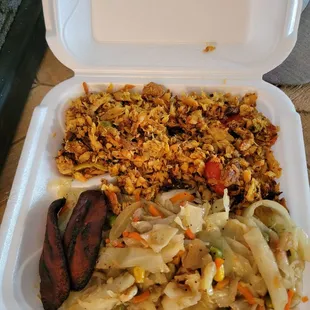 Saltfish &amp; steamed cabbage