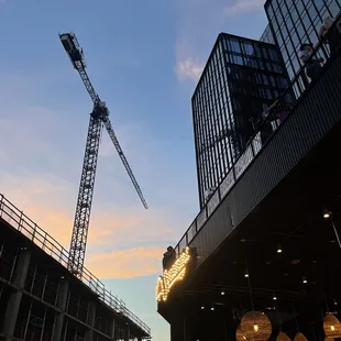 At night