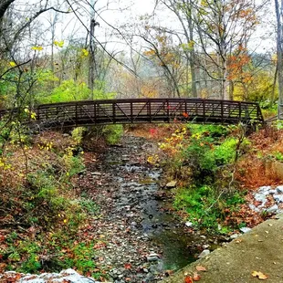 Bridge to hiking trails