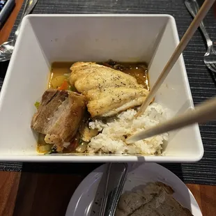 Fish and Pork Bowl