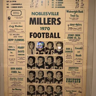 a poster of a football team