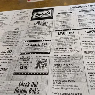 Menu as of Nov 12, 2023