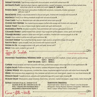 Sylvester's North End Grille Dinner Menu - pt1