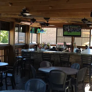 a view of the outdoor dining area