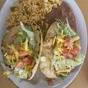 Puffy chicken tacos