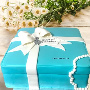 Tiffany Box Cake.