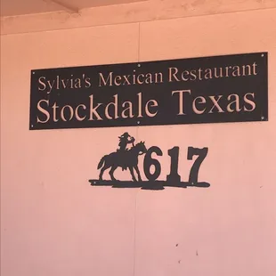 Sign at the front door