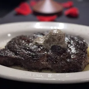 My ribeye steak with the truffle garlic butter