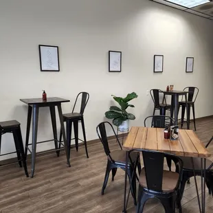 Variety of seating options.