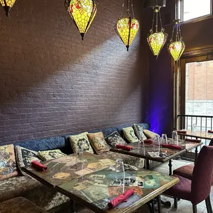 interior, sushi and sashimi