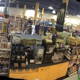 the inside of a grocery store