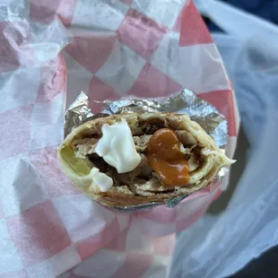 Chicken Shawarma Wrap - Actually super tasty! Wasn&apos;t sure being in a mall but definitely would eat it again and something different.