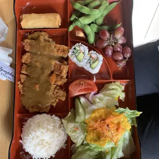 10/9/21 curry pork katsu bento lunch special