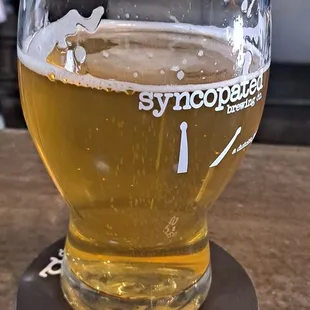 Brah/brah w/ipa 7 about. 2nd stop of the day and 2nd beer. Checking out the losers in today&apos;s playoffs.