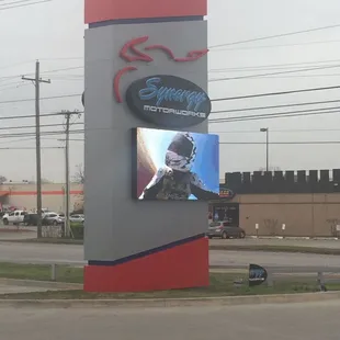 Our Sign located near the road on 41st Street