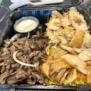Chicken &amp; beef shawarma