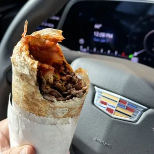 Spicy beef shawarma