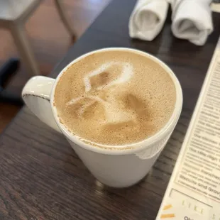 a cup of cappuccino