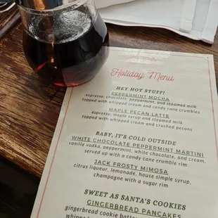 2022 Holiday Menu