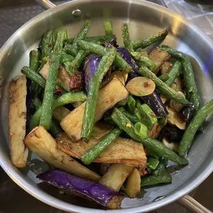 Sauteed String Beans w/ Eggplant