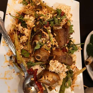 Braised pork ribs and sizzling rice