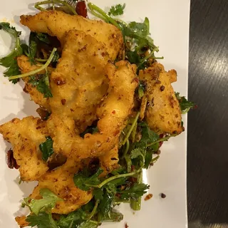 Deed Fried Fish Fillet Szechuan Style