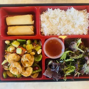 Kung Pao Shrimp Bento