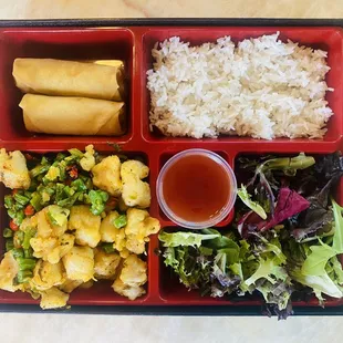 Copped Pepper Fish Bento