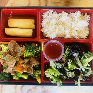 Broccoli Beef Bento
