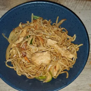 Chicken Chow Mein plated