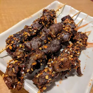 Lamb Skewers. Tender spicy goodness