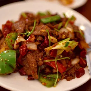30. Fried Sliced Beef with Cumin