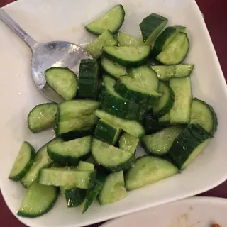 1. Refreshing Cucumber Cubes Plate