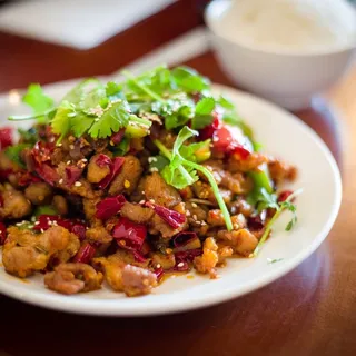 12. Stir Fried Chicken with Hot Chili and Spices (