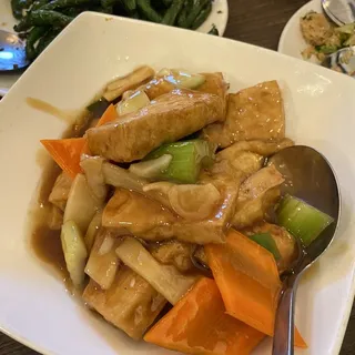 66. Braised Tofu with Brown Sauce