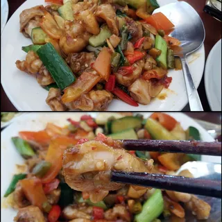 70.Stir-Fried Frog Cubes with Pickled Pepper