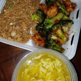 Lunch special #12 with egg drop soup