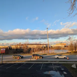 a view of a parking lot