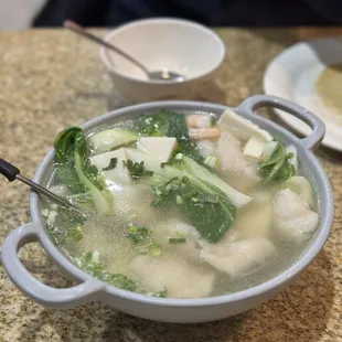 Seafood with Tofu Soup