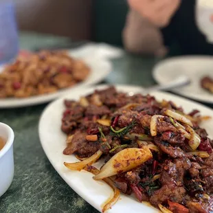 a plate of food on a table