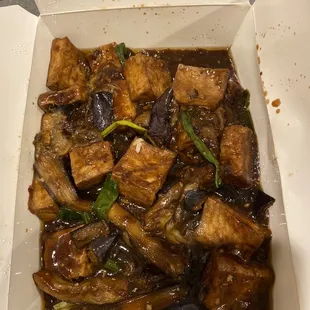 Eggplant and tofu