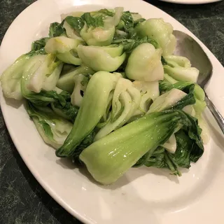 Salted Baby Bak Choy in White Sauce