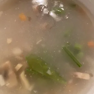 Sizzling rice soup