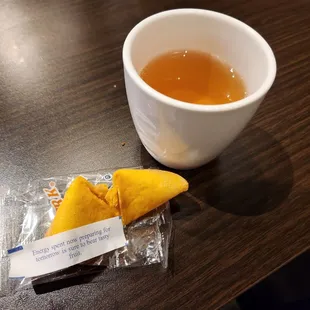 Tea and fortune cookie