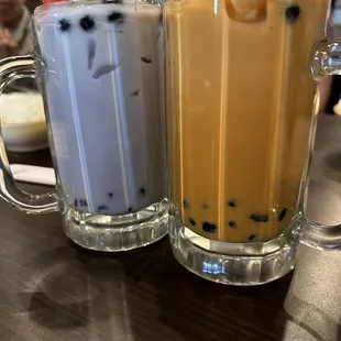 Taro and Thai Bubble Tea