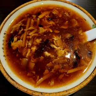 Hot and sour soup (a bit too spicy for me) still yummy