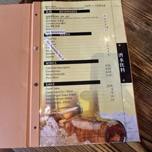 menu, sushi and sashimi