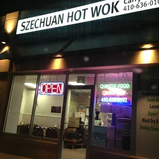 the front of the restaurant