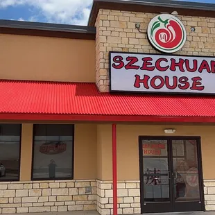 the front of the building