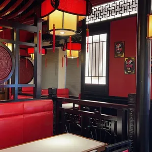 the interior of a chinese restaurant